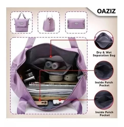 Bolso De Hombro Plegable Expandible Repelente al Agua