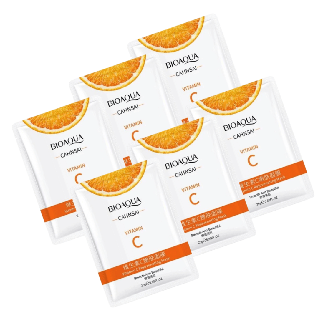 Mascarilla Facial Vitamina C BIOAQUA x 6 Unidades