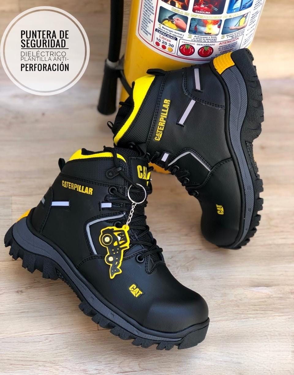 Zapato Bota CAT Seguridad Antiperforación - Cuero 100%