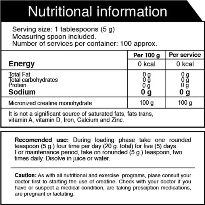 Creatina Ultra Pure 100 Iron