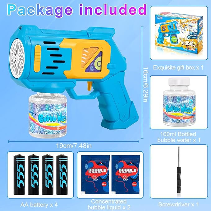 Pistola de Burbujas con luz LED