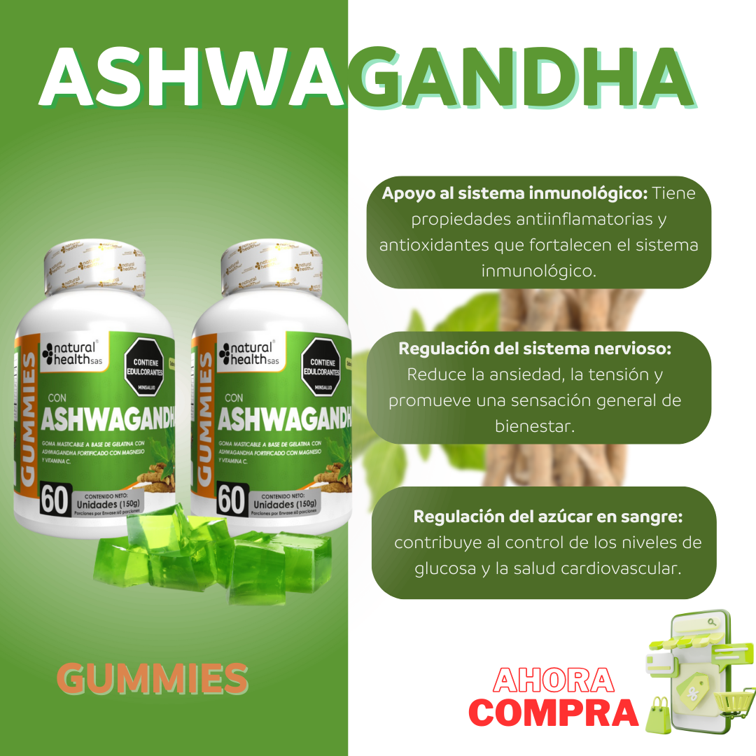 Combo Resveratrol y Ashawagandha Gomas