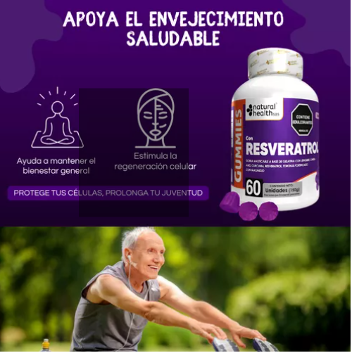 Gomitas de Resveratrol x 60 unidades 150 gr con Registro INVIMA