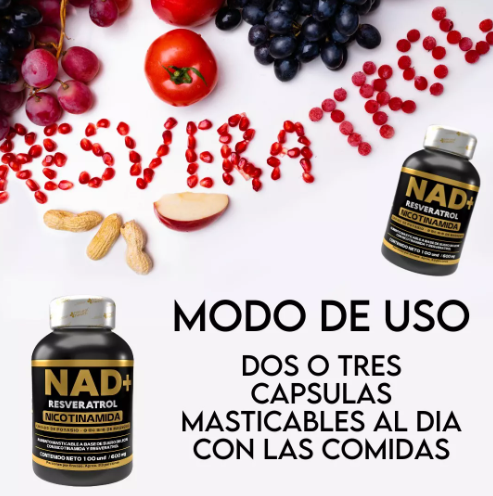 NAD+ Resveratrol Pastas 600mg x 100 Pastas con INVIMA