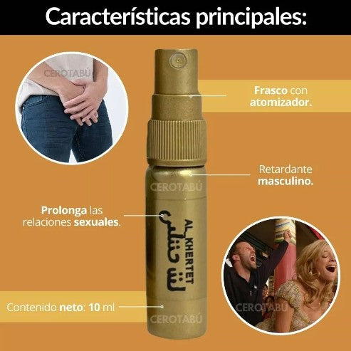 Retardante Masculino Rhino Dorado en spray