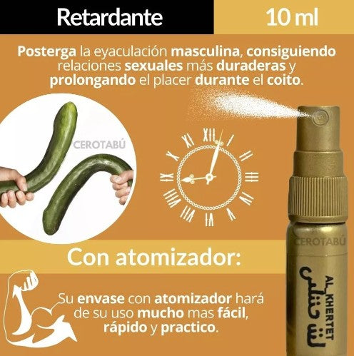 Retardante Masculino Rhino Dorado en spray