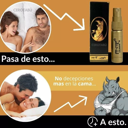 Retardante Masculino Rhino Dorado en spray
