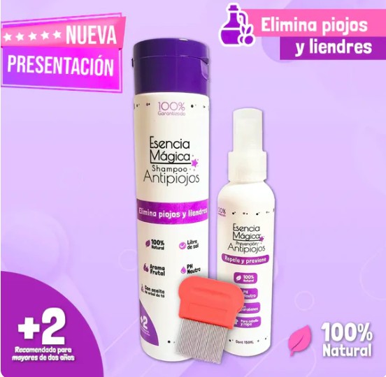 Kit Tratamiento Esencia Mágica con Peine Contra Piojos