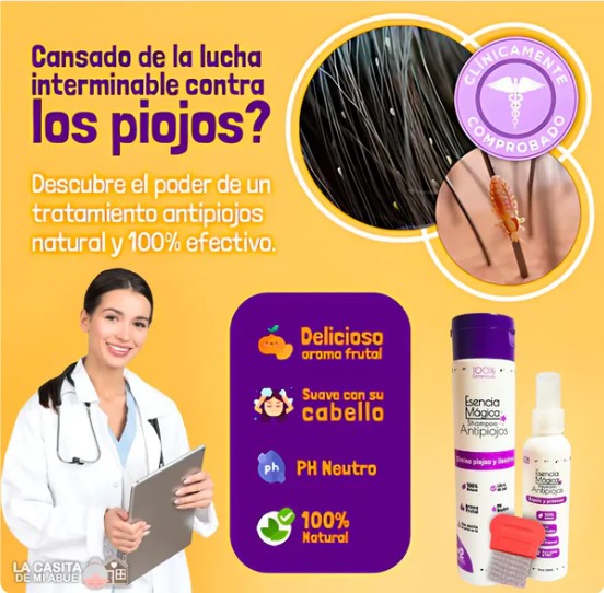 Kit Tratamiento Esencia Mágica con Peine Contra Piojos