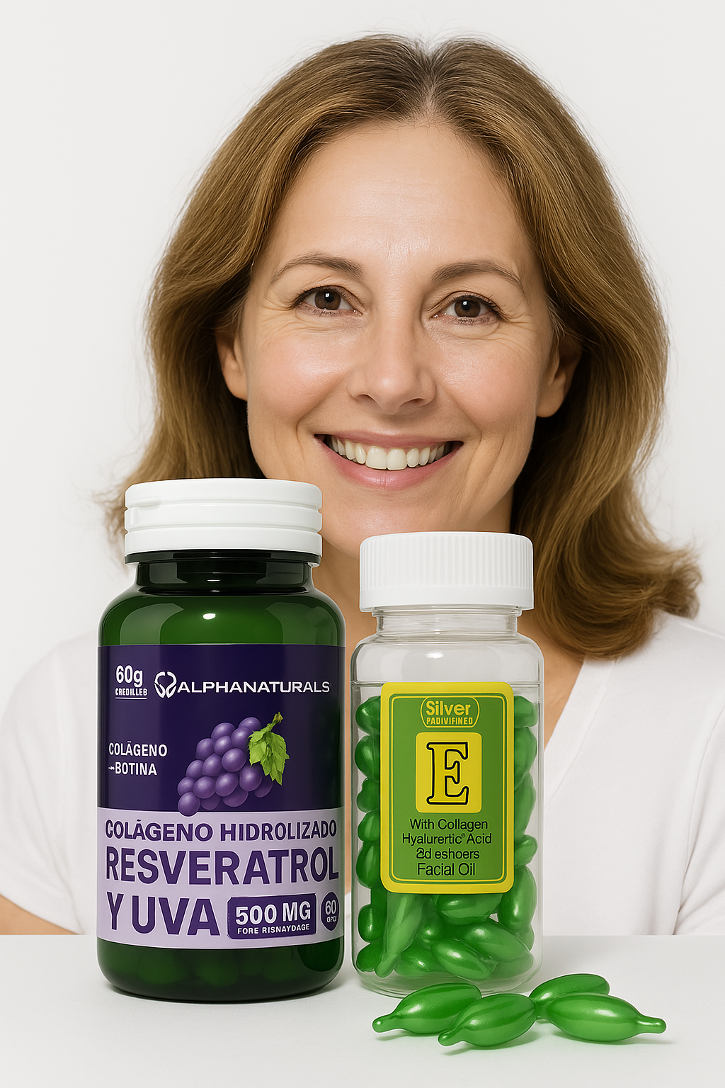 Combo Resveratrol 500mg x 60 Cápsulas y Perlas Vitamina E 60 x Unidades