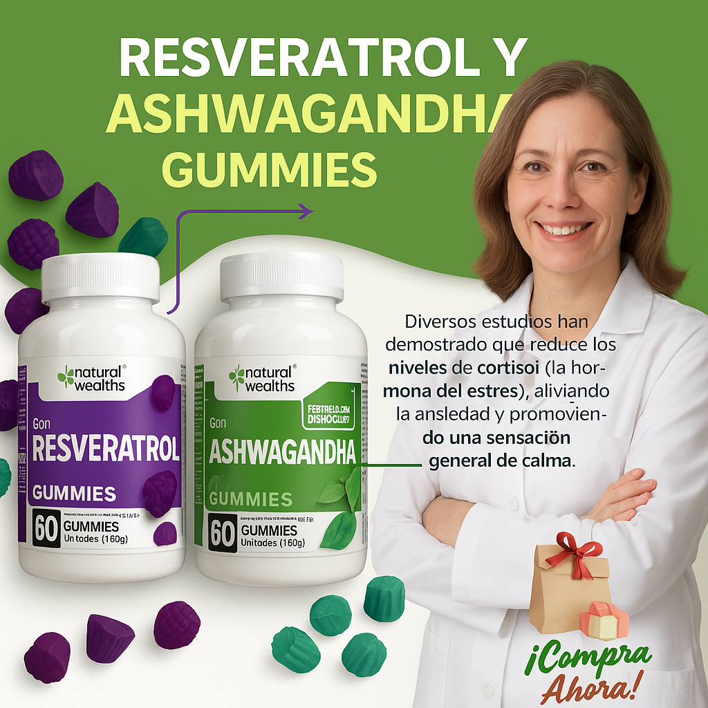 Combo Resveratrol y Ashawagandha Gomas