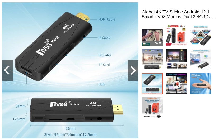 TV Stick Wi-Fi Smart TV Android Hdmi TV
