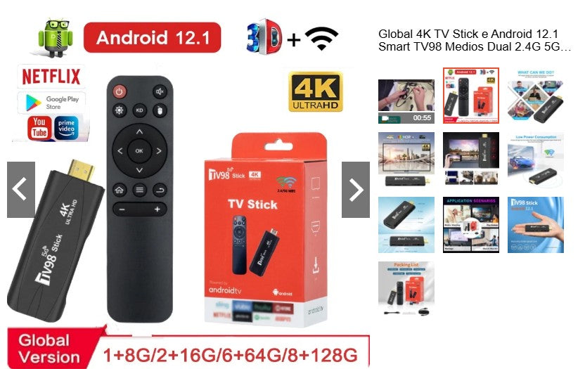 TV Stick Wi-Fi Smart TV Android Hdmi TV