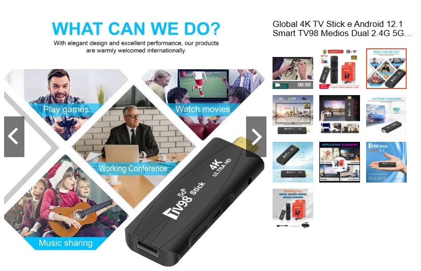 TV Stick Wi-Fi Smart TV Android Hdmi TV