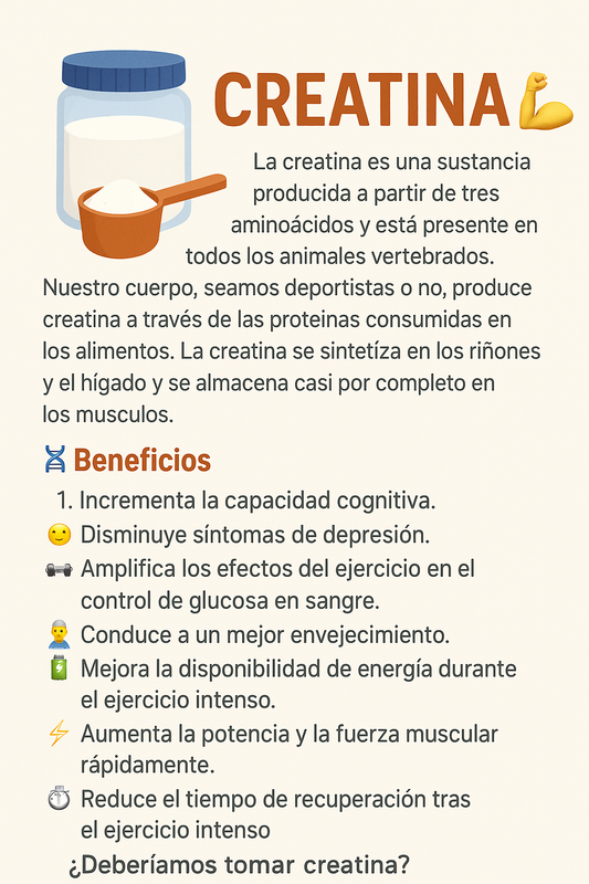 Hola, hola hablemos de la Creatina