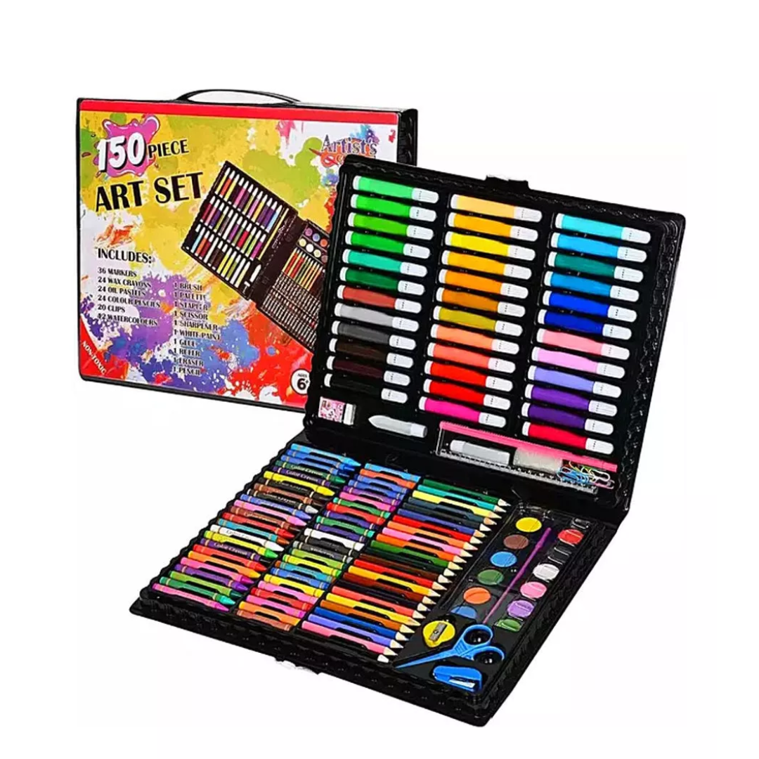 Kit De Arte Portátil: 150 Crayones De Colores Surtidos