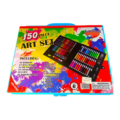 Kit De Arte Portátil: 150 Crayones De Colores Surtidos