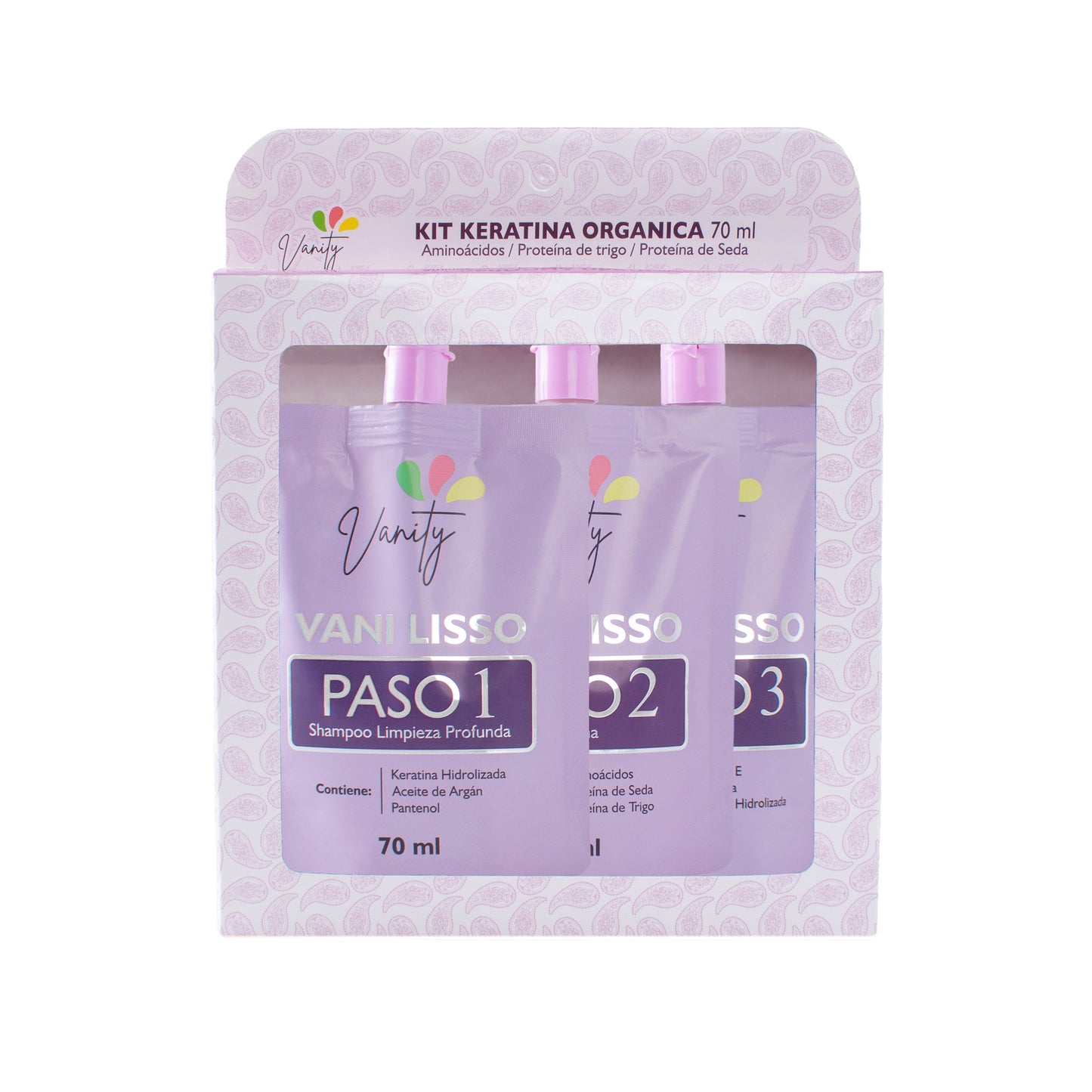 Kit Keratina Orgánica 3 Pasos 70ml