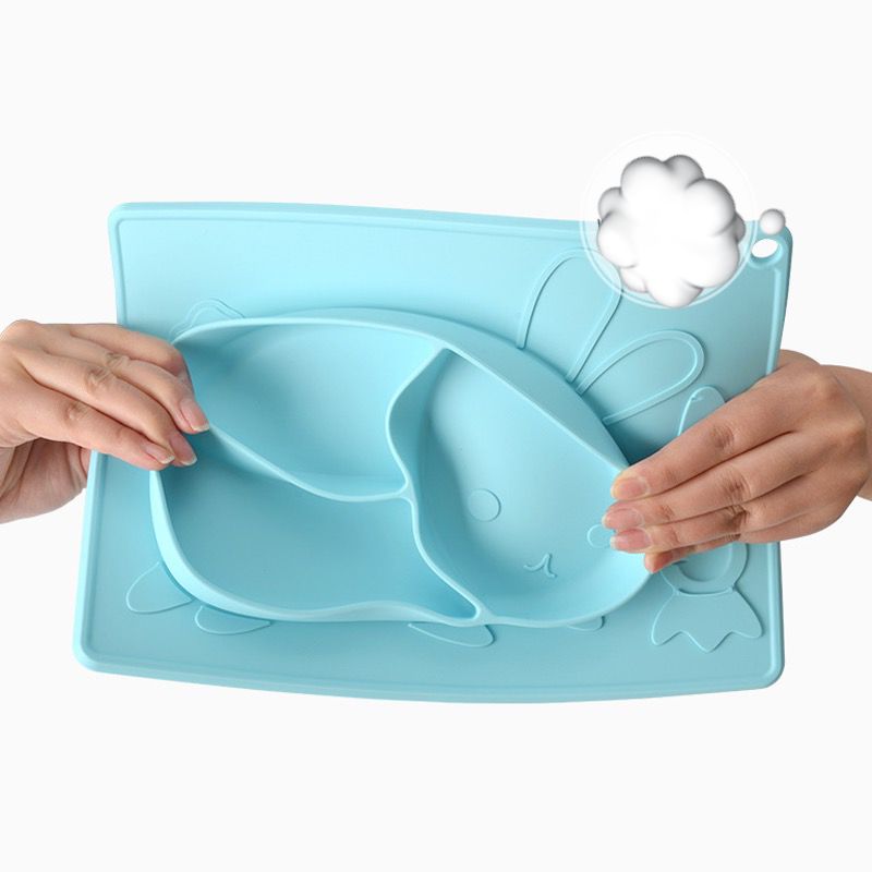 Kit Plato Conejo en Silicona + Cucharas