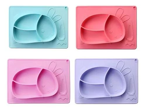 Kit Plato Conejo en Silicona + Cucharas