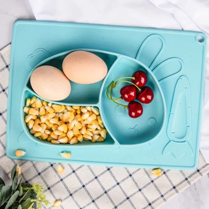 Kit Plato Conejo en Silicona + Cucharas