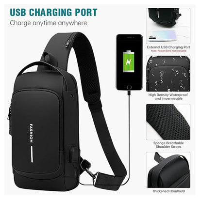 Maleta Antirrobo Puerto USB Bolso Cruzado