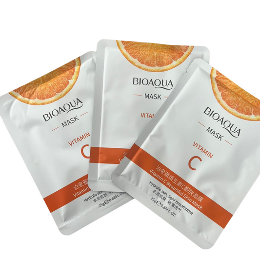 Mascarilla Facial Vitamina C BIOAQUA x 6 Unidades