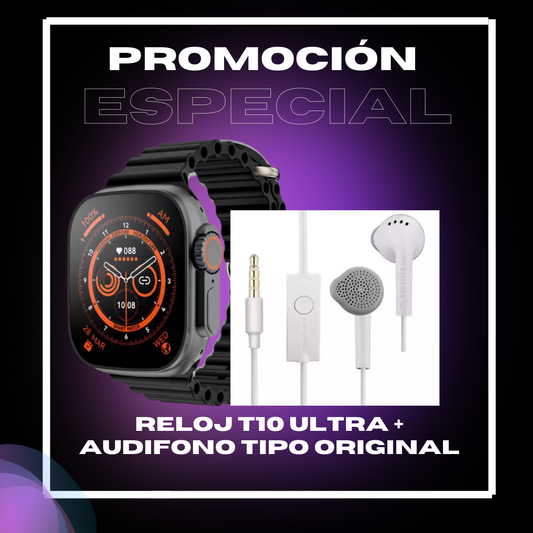 Reloj Inteligente Smart Watch T10 + Audífonos Tipo Original