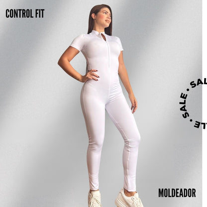 Enterizo Manga Corta Fit Moldeador – Suplex Premium 37212 Blanco