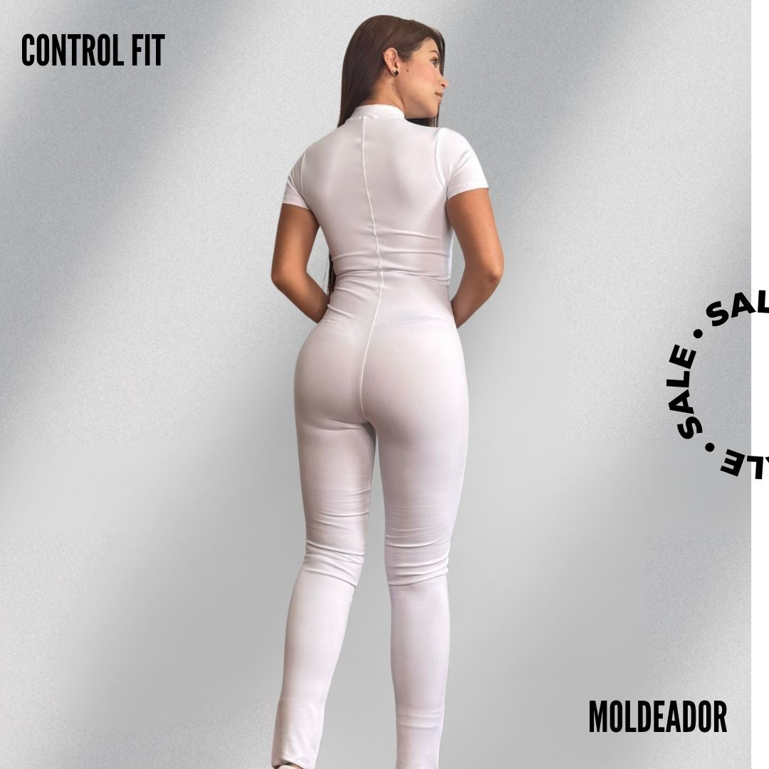 Enterizo Manga Corta Fit Moldeador – Suplex Premium 37212 Blanco