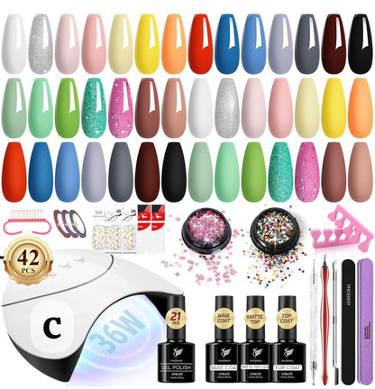 Kit Esmaltes 21 Unidades en Gel en Diferentes Colores