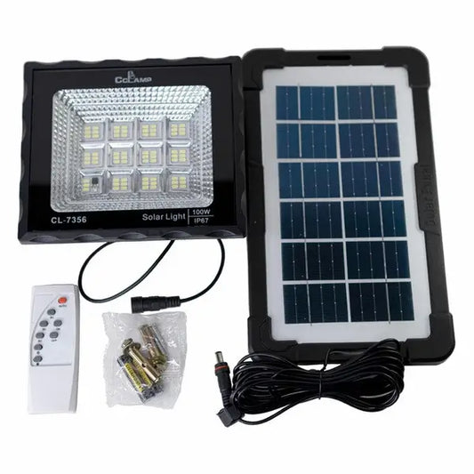 Lampara con Panel Solar 100 W