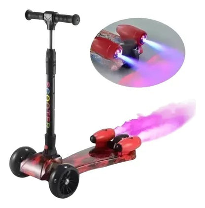 Patineta Scooter TV Lanza Humo, Luces y Sonido Musical Tres Ruedas