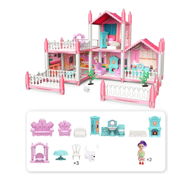 Casa de Muñecas de 2 Pisos Ensueño