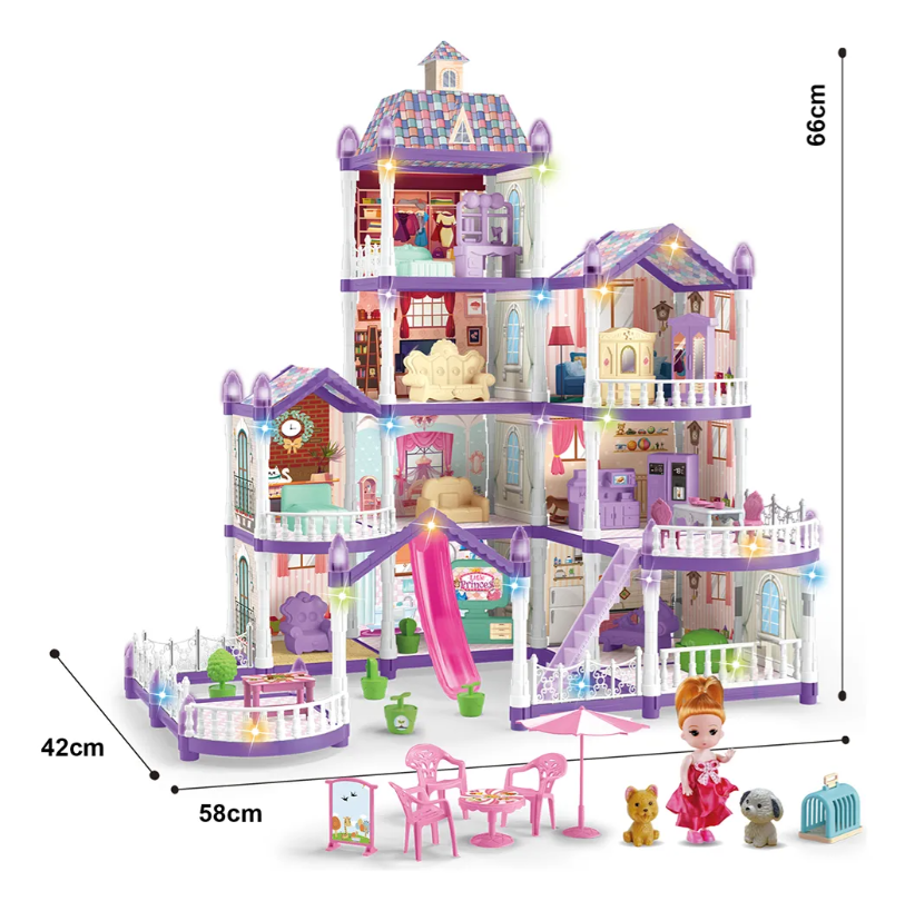 Casa De Muñecas Villa Armable 275 Piezas