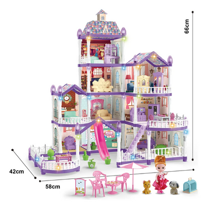 Casa De Muñecas Villa Armable 275 Piezas