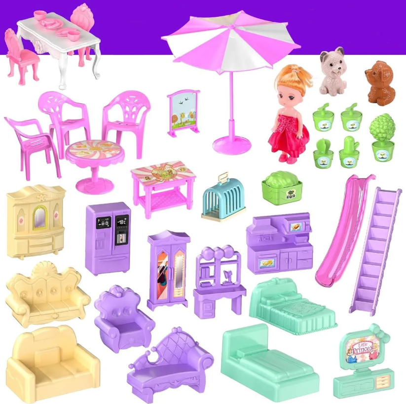 Casa De Muñecas Villa Armable 275 Piezas