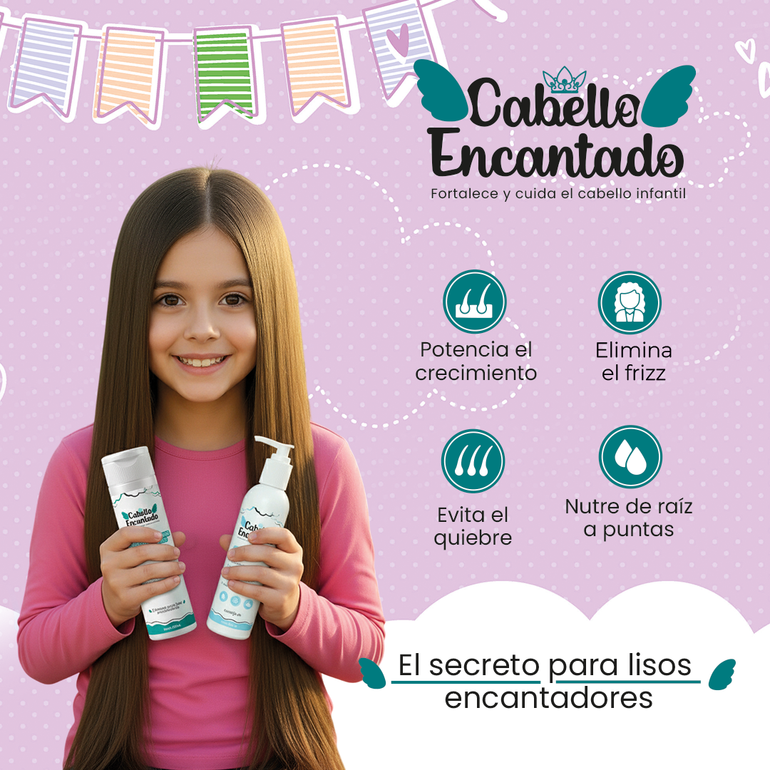 Kit Cabello Liso Cabello Encantado Shampoo 375ml & Tratamiento 275 ml