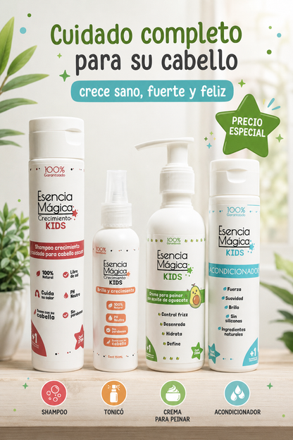 Combo x 4 Crecimiento Cabellos Oscuros