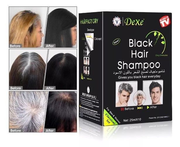 Caja Shampoo Tinte Negro 10 Sobres Canas