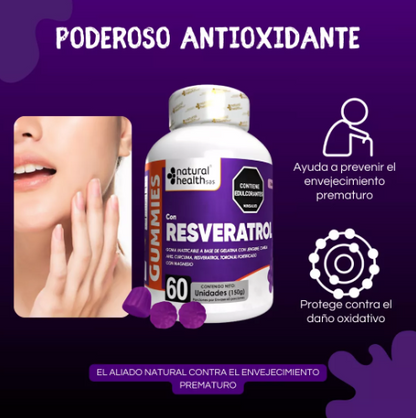 Gomitas de Resveratrol x 60 unidades con registro INVIMA