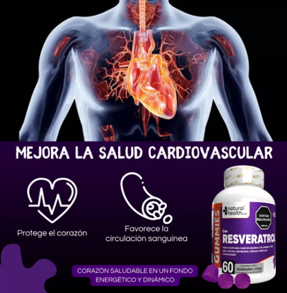 Gomitas de Resveratrol x 60 unidades con registro INVIMA