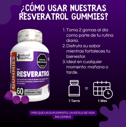 Gomitas de Resveratrol x 60 unidades con registro INVIMA