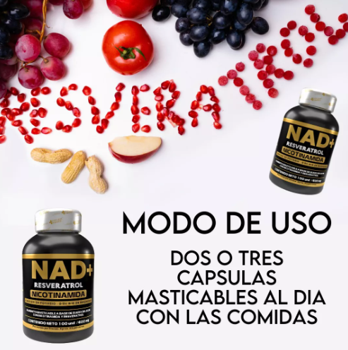 NAD+ Resveratrol Pastas x 100 Unidades con INVIMA