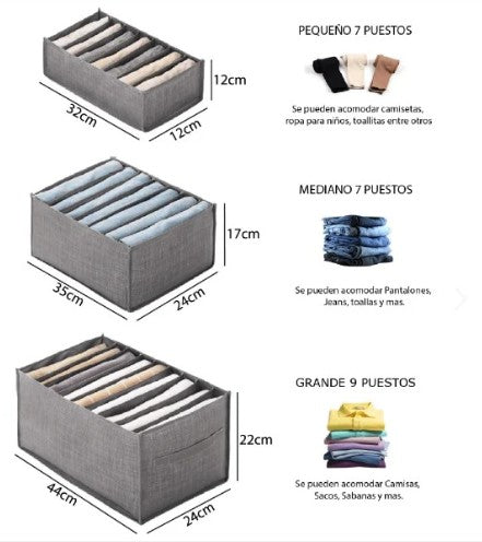 Organizador de Ropa x 3 Piezas