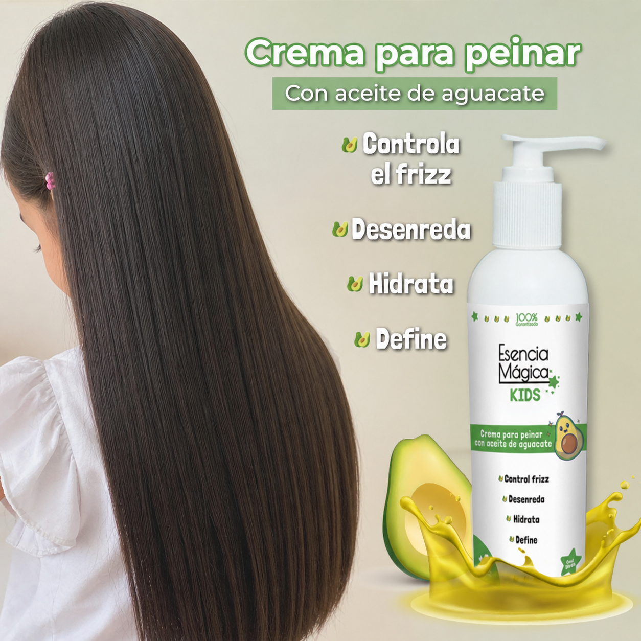 Crema Para Peinar de Aguacate Esencia Mágica