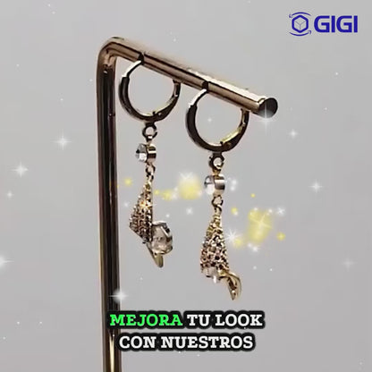 Aretes Clásicos Tridimensionales Chapado